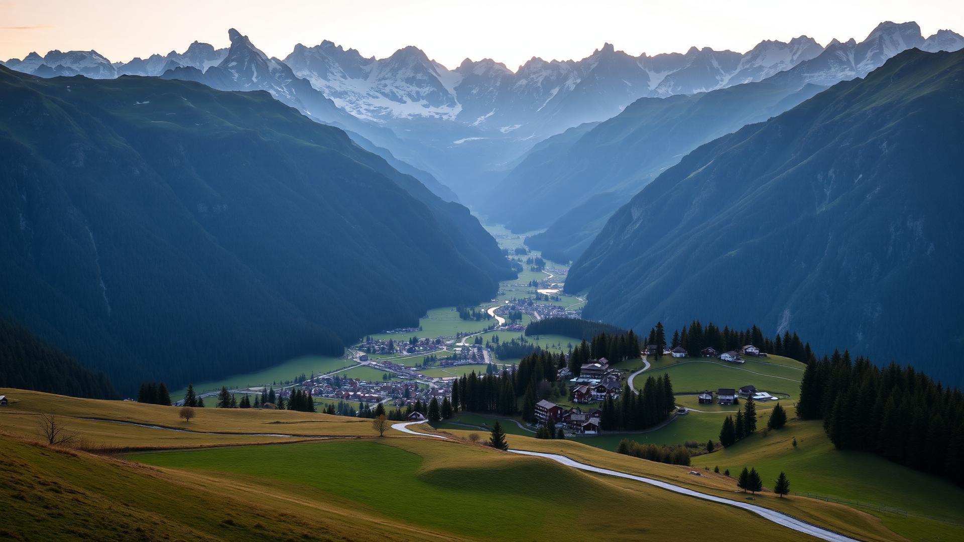 Landschaft des deutschsprachigen Oberwallis von Salgesch bis Gletsch