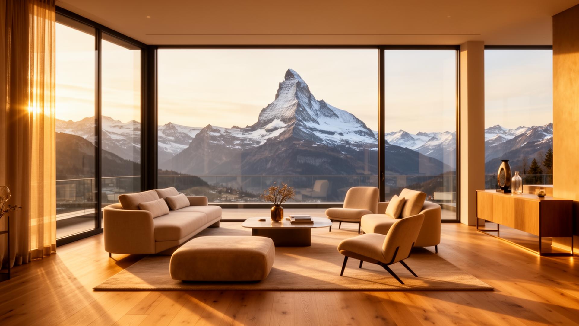 Luxuriöses Penthouse mit Bergblick im Wallis